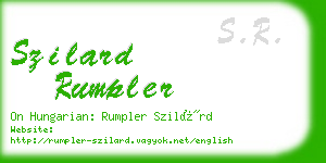 szilard rumpler business card